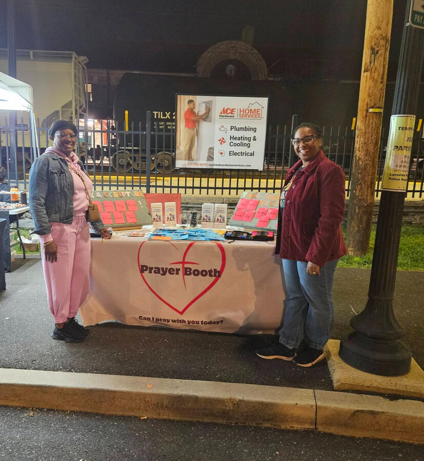 First Prayer Booth of the Season with our wonderful volunteer Missionary Paul Seldon! First Prayer Booth of the Season with our wonderful volunteer Missionary Paul Seldon!